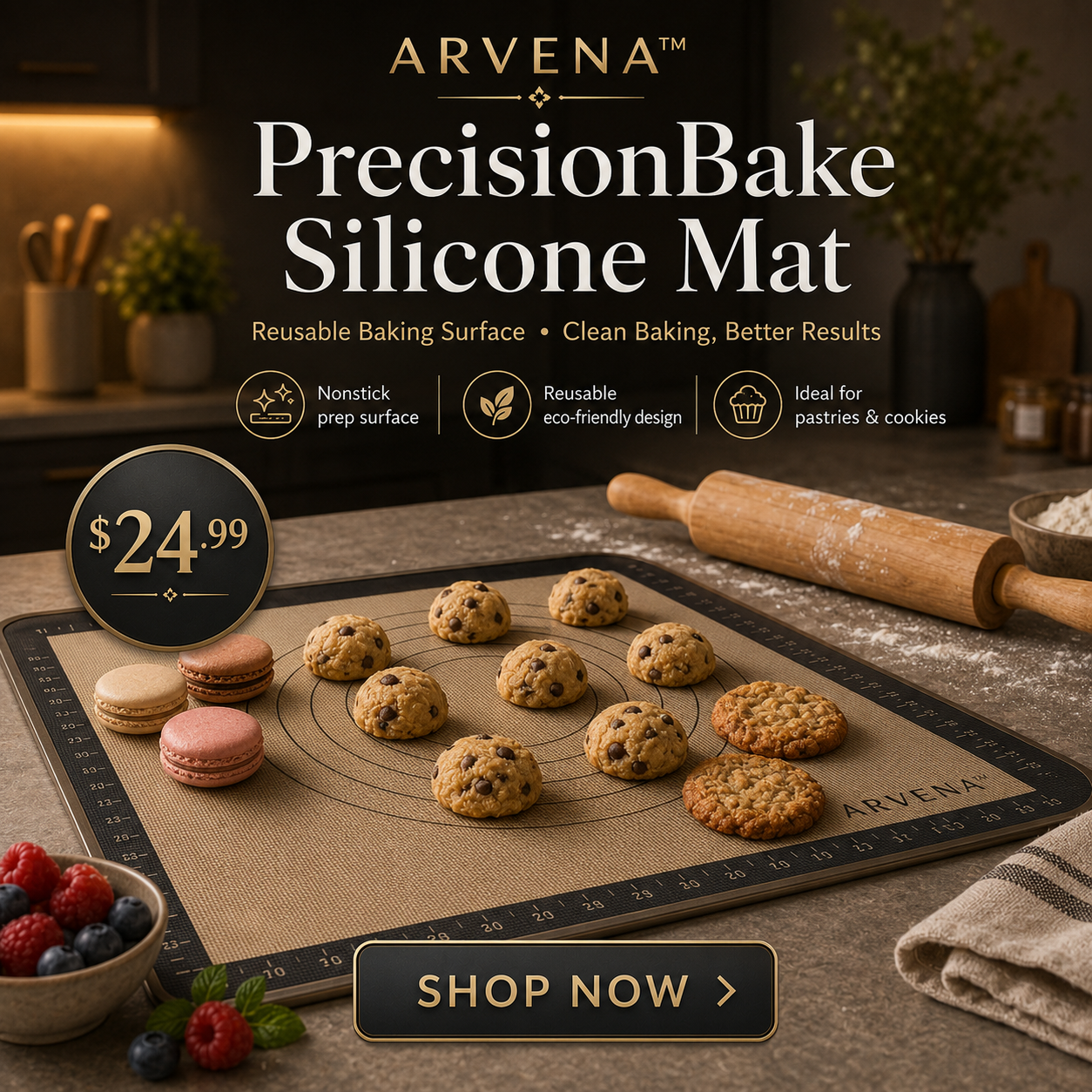 ARVENA™ PrecisionBake Silicone Baking Mat