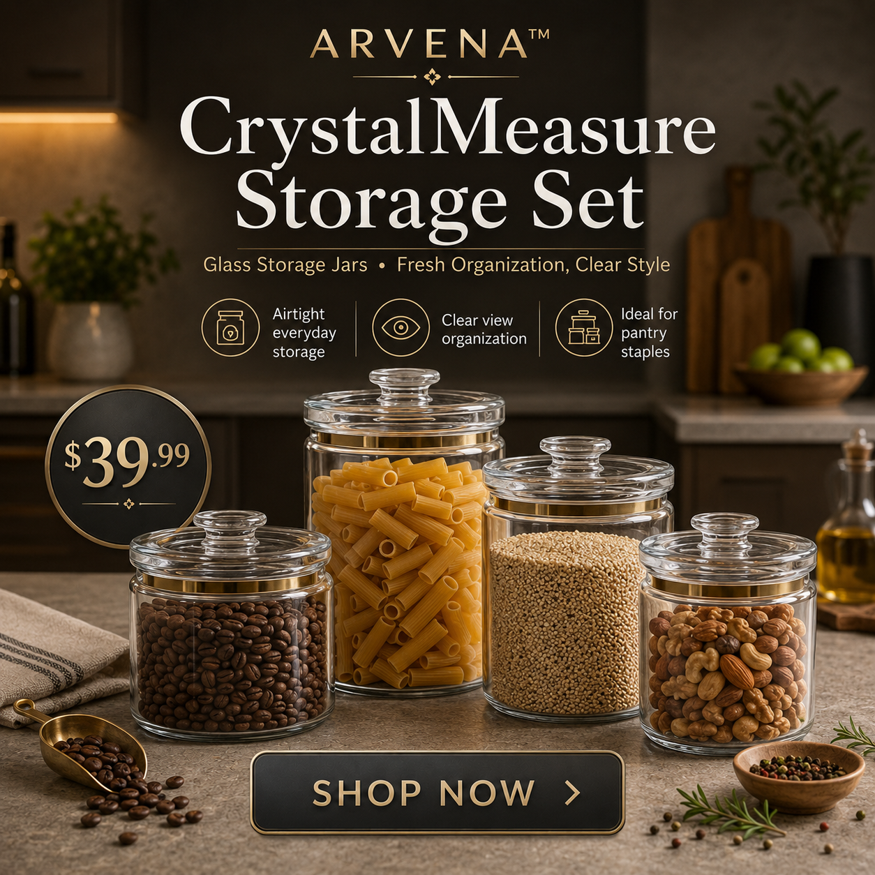 ARVENA™ CrystalMeasure Pantry Storage Set