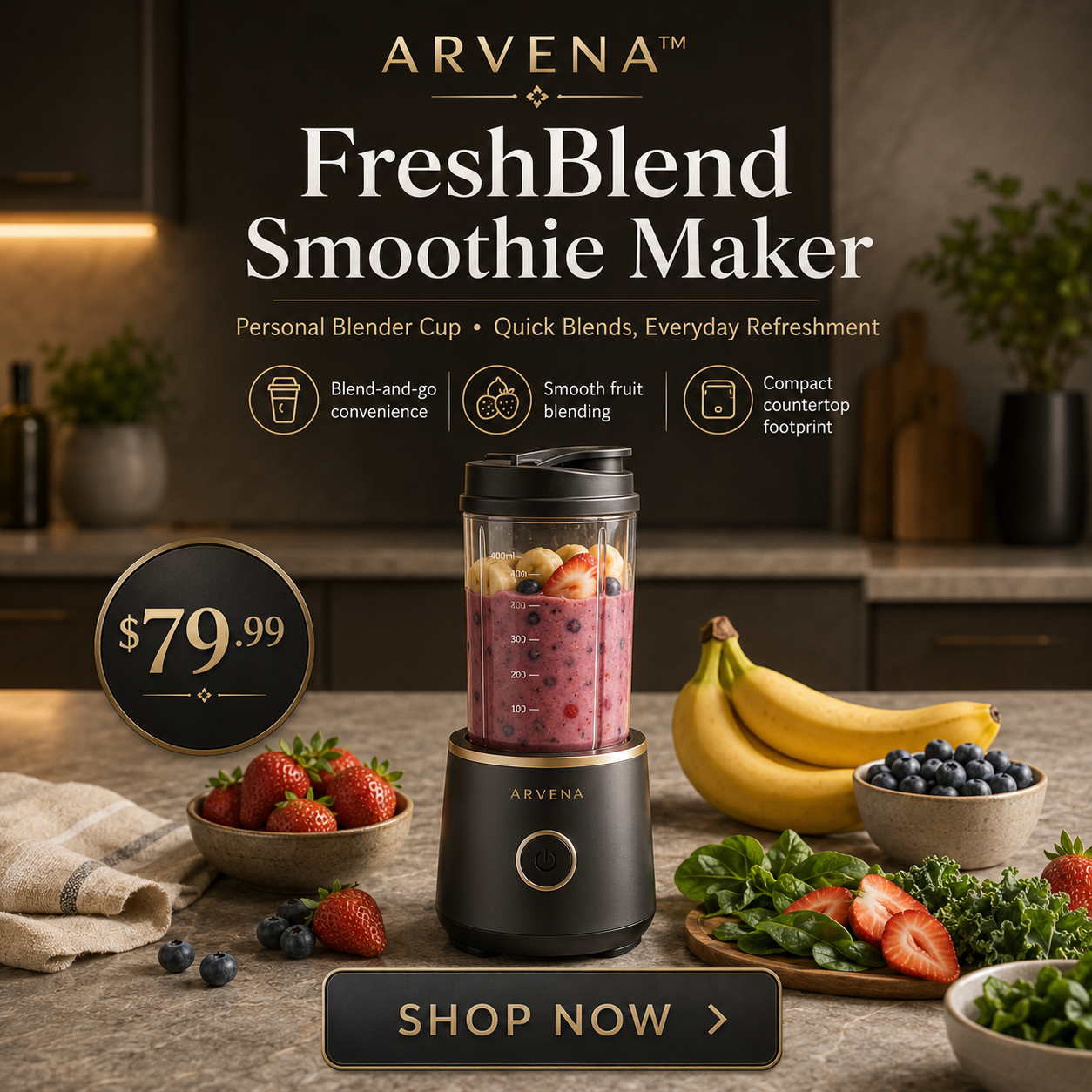 ARVENA™ FreshBlend Personal Smoothie Maker